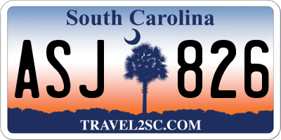 SC license plate ASJ826