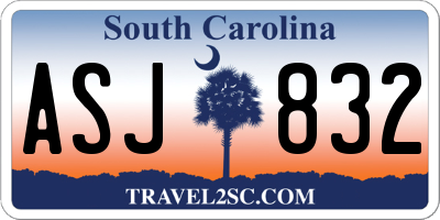 SC license plate ASJ832