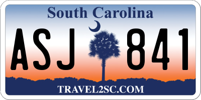 SC license plate ASJ841