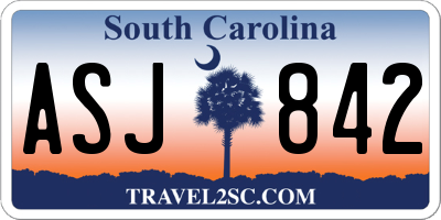 SC license plate ASJ842