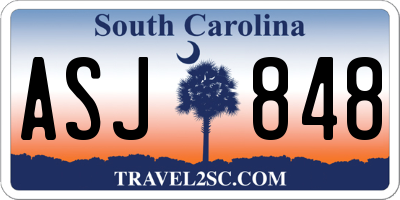 SC license plate ASJ848