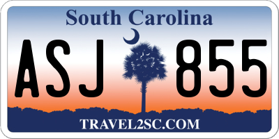 SC license plate ASJ855