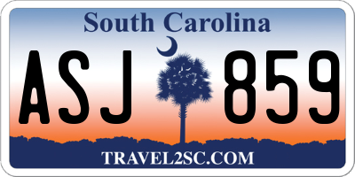 SC license plate ASJ859
