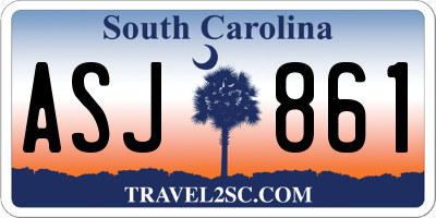 SC license plate ASJ861