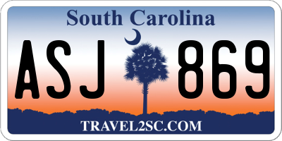 SC license plate ASJ869
