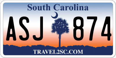 SC license plate ASJ874