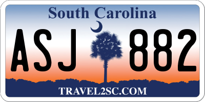 SC license plate ASJ882