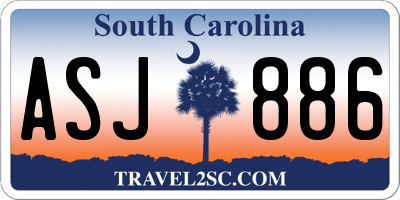 SC license plate ASJ886