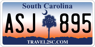SC license plate ASJ895