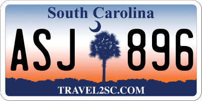 SC license plate ASJ896