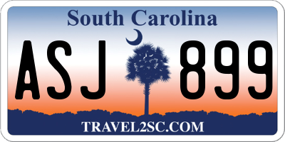 SC license plate ASJ899