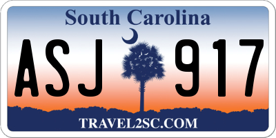 SC license plate ASJ917