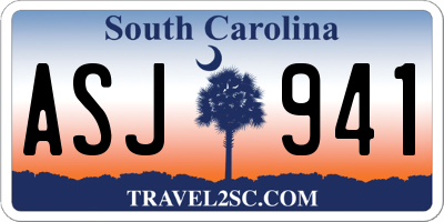 SC license plate ASJ941