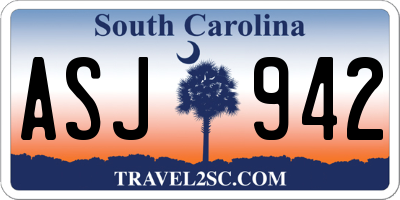 SC license plate ASJ942
