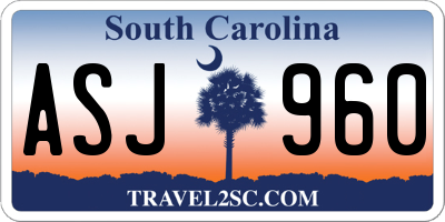 SC license plate ASJ960