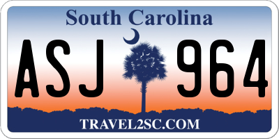 SC license plate ASJ964