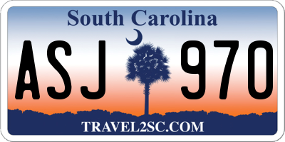 SC license plate ASJ970