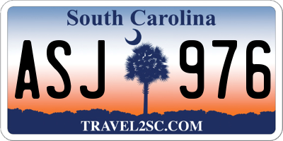 SC license plate ASJ976