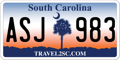 SC license plate ASJ983