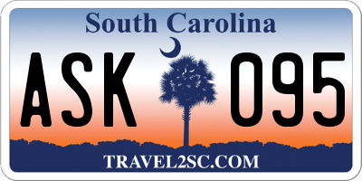 SC license plate ASK095