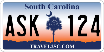 SC license plate ASK124