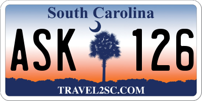 SC license plate ASK126