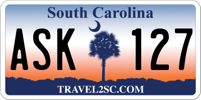 SC license plate ASK127