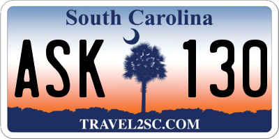 SC license plate ASK130