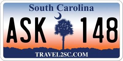 SC license plate ASK148