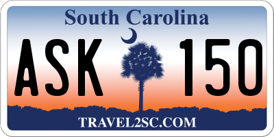 SC license plate ASK150