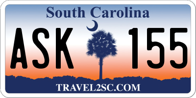 SC license plate ASK155