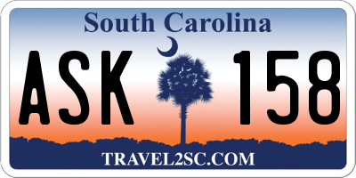 SC license plate ASK158