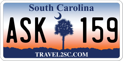 SC license plate ASK159