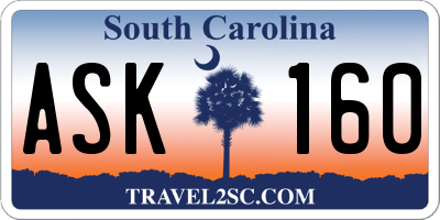 SC license plate ASK160