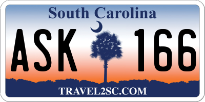 SC license plate ASK166