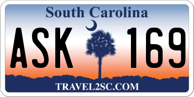 SC license plate ASK169
