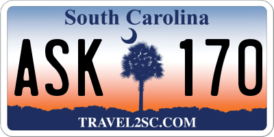SC license plate ASK170