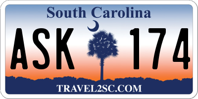SC license plate ASK174