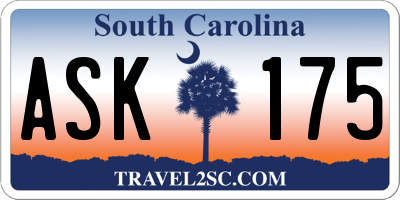 SC license plate ASK175