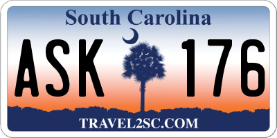 SC license plate ASK176