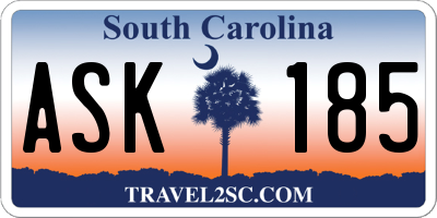 SC license plate ASK185