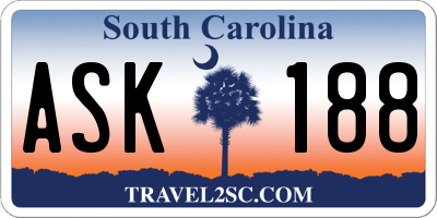 SC license plate ASK188
