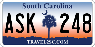SC license plate ASK248