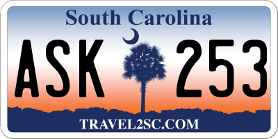 SC license plate ASK253