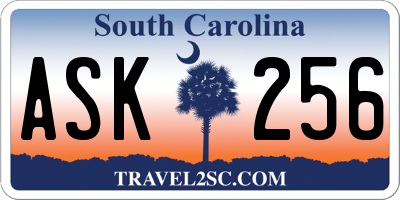 SC license plate ASK256
