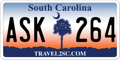 SC license plate ASK264