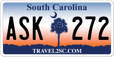 SC license plate ASK272