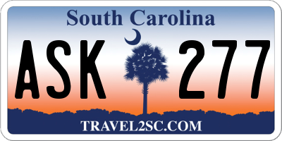 SC license plate ASK277