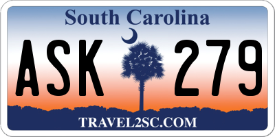 SC license plate ASK279