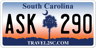 SC license plate ASK290